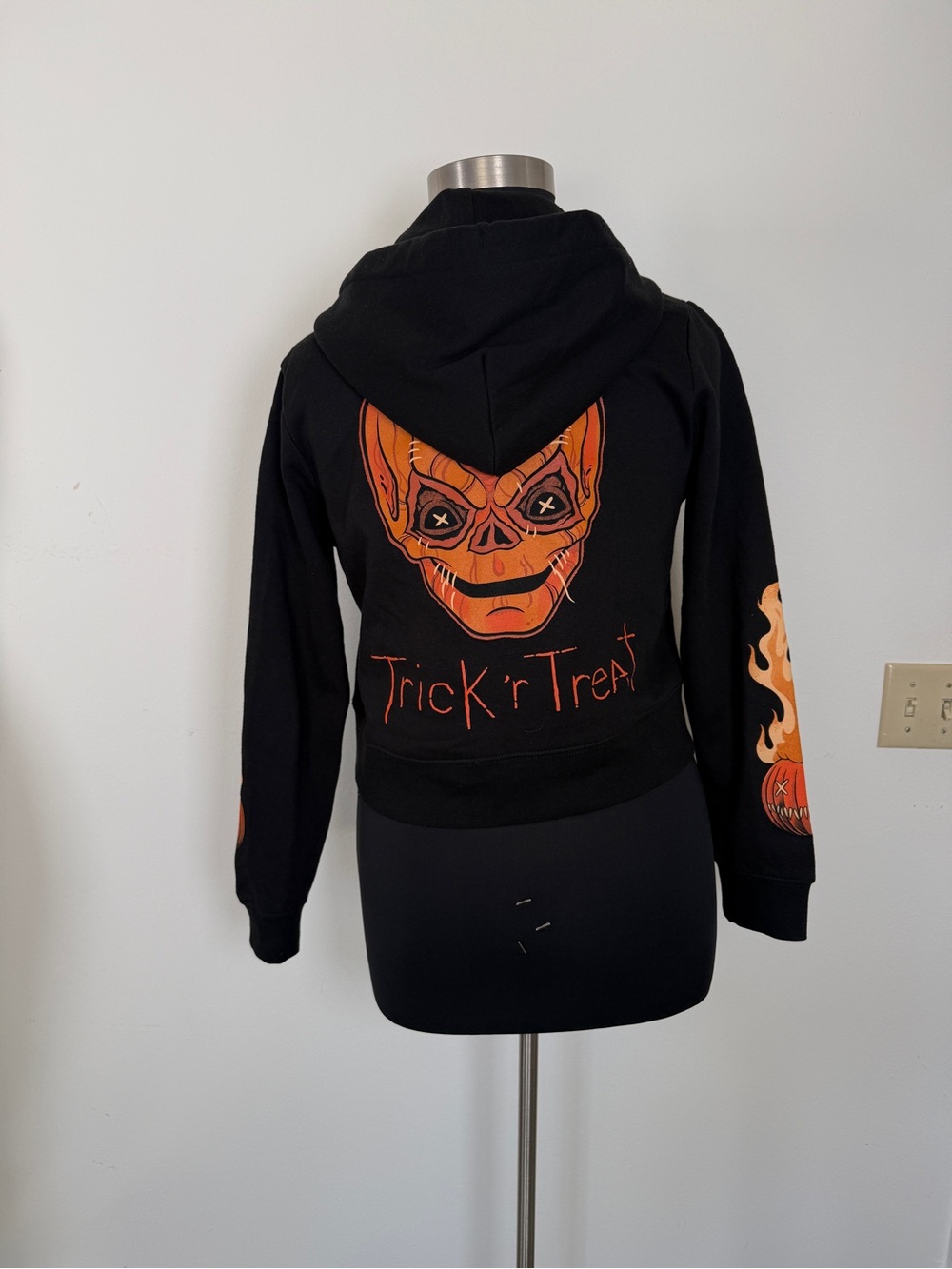 Vixen Black Trick 'r Treat Hooded sweatshirt hoodie with Orange Graphic